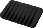 Soap Dish Shower Waterfall Soap Tray Soap Saver Soap Holder for Bathroom, Kitchen, Counter Top, Flexible Silicone, Keep Soap Bars Dry, Easy Cleaning