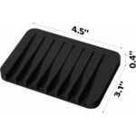 Soap Dish Shower Waterfall Soap Tray Soap Saver Soap Holder for Bathroom, Kitchen, Counter Top, Flexible Silicone, Keep Soap Bars Dry, Easy Cleaning