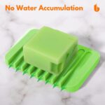 Soap Dish Shower Waterfall Soap Tray Soap Saver Soap Holder for Bathroom, Kitchen, Counter Top, Flexible Silicone, Keep Soap Bars Dry, Easy Cleaning