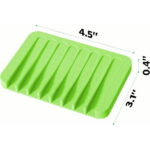 Soap Dish Shower Waterfall Soap Tray Soap Saver Soap Holder for Bathroom, Kitchen, Counter Top, Flexible Silicone, Keep Soap Bars Dry, Easy Cleaning