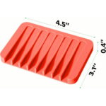 Soap Dish Shower Waterfall Soap Tray Soap Saver Soap Holder for Bathroom, Kitchen, Counter Top, Flexible Silicone, Keep Soap Bars Dry, Easy Cleaning