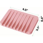 Soap Dish Shower Waterfall Soap Tray Soap Saver Soap Holder for Bathroom, Kitchen, Counter Top, Flexible Silicone, Keep Soap Bars Dry, Easy Cleaning