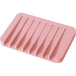 Soap Dish Shower Waterfall Soap Tray Soap Saver Soap Holder for Bathroom, Kitchen, Counter Top, Flexible Silicone, Keep Soap Bars Dry, Easy Cleaning