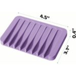 Soap Dish Shower Waterfall Soap Tray Soap Saver Soap Holder for Bathroom, Kitchen, Counter Top, Flexible Silicone, Keep Soap Bars Dry, Easy Cleaning