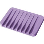 Soap Dish Shower Waterfall Soap Tray Soap Saver Soap Holder for Bathroom, Kitchen, Counter Top, Flexible Silicone, Keep Soap Bars Dry, Easy Cleaning