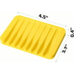 Soap Dish Shower Waterfall Soap Tray Soap Saver Soap Holder for Bathroom, Kitchen, Counter Top, Flexible Silicone, Keep Soap Bars Dry, Easy Cleaning