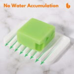 Soap Dish Shower Waterfall Soap Tray Soap Saver Soap Holder for Bathroom, Kitchen, Counter Top, Flexible Silicone, Keep Soap Bars Dry, Easy Cleaning