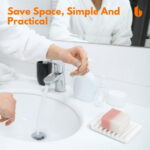 Soap Dish Shower Waterfall Soap Tray Soap Saver Soap Holder for Bathroom, Kitchen, Counter Top, Flexible Silicone, Keep Soap Bars Dry, Easy Cleaning