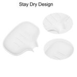 Soap Dish Soap Cleaning Storage Keep Soap Dry for Home Bathroom Kitchen Silicone White 14.5x11.3cm