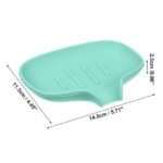 Soap Dish Soap Cleaning Storage Keep Soap Dry for Home Bathroom Kitchen Silicone Green 14.5x11.3cm