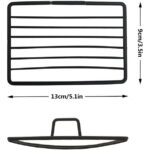 Soap Dish Stainless Steel Bar 2 Pieces , Draining Soap Holder for Shower Bathroom Tub Kitchen Sink-Black