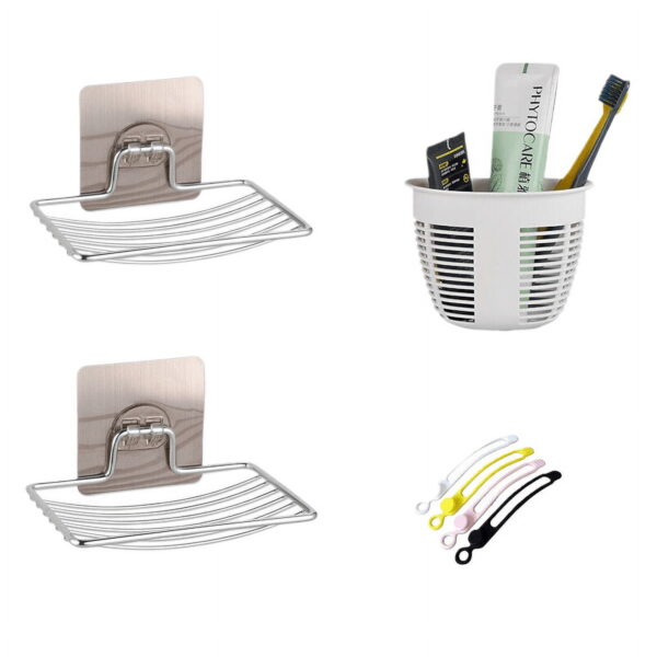 Soap Dish Storage Rope Wall Mounted Storage Basket Storage Tools