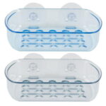 Soap Dish Suction Cup Wall Holder Bathroom Shower Sponge Dish Basket Tray Sink