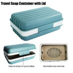 Soap Dish with Lid Travel Soap Case Draining Soap Bar Holder Portable Soap Box Container for Traveling, Camping, Shower, Bathroom by Lofekea