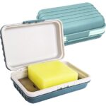 Soap Dish with Lid Travel Soap Case Draining Soap Bar Holder Portable Soap Box Container for Traveling, Camping, Shower, Bathroom by Lofekea