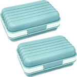 Soap Dish with Lid Travel Soap Case Draining Soap Bar Holder Portable Soap Box Container for Traveling, Camping, Shower, Bathroom by Lofekea