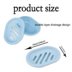 Soap Holder Plastic Soap Dish with Drain Bar Soap Holder for Shower Bathroom Toilet, 4 PCS