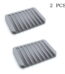 Soap Holder, Premium Silicone Soap Dish, Self-Draining Soap Dish for Shower, Kitchen, Bathroom, Keep Soap Bars Dry Clean & Easy Cleaning, 2 PCS