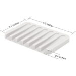 Soap Holder, Premium Silicone Soap Dish, Self-Draining Soap Dish for Shower, Kitchen, Bathroom, Keep Soap Bars Dry Clean & Easy Cleaning, 2 PCS