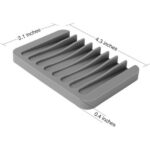 Soap Holder, Premium Silicone Soap Dish, Self-Draining Soap Dish for Shower, Kitchen, Bathroom, Keep Soap Bars Dry Clean & Easy Cleaning, 2 PCS