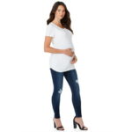Sofia Jeans by Sofia Vergara Rosa Curvy Ankle Full Band Maternity Jeans, Sizes S-XXL