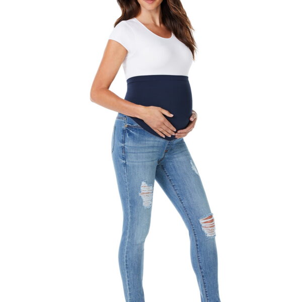 Sofia Jeans by Sofia Vergara Rosa Curvy Ankle Full Band Maternity Jeans, Sizes S-XXL