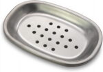 Stainless Steel Soap Dish Highly Reliable and Durable Double Layers Metal Soap Holder with Draining Tray Bathroom Shower, Kitchen Sink Oval1