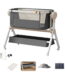 SteAnny Bassinet,Electric Bedside Bassinet,Automatic Rocking Newborn Co-Sleeper, Unisex Travel Cribs(gray)