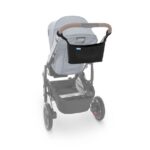 Stroller Organizer for Stroller Cup Holder, Stroller Bag Fits for Uppababy and Nearly Any Stroller, with Detachable Adjustable Shoulder Strap (Black)