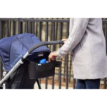 Stroller Organizer for Stroller Cup Holder, Stroller Bag Fits for Uppababy and Nearly Any Stroller, with Detachable Adjustable Shoulder Strap (Black)