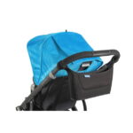 Stroller Organizer for Stroller Cup Holder, Stroller Bag Fits for Uppababy and Nearly Any Stroller, with Detachable Adjustable Shoulder Strap (Black)