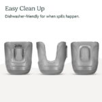 Stroller Organizer for Stroller Cup Holder, Stroller Bag Fits for Uppababy and Nearly Any Stroller, with Detachable Adjustable Shoulder Strap (Black)