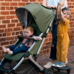 Stroller Organizer for Stroller Cup Holder, Stroller Bag Fits for Uppababy and Nearly Any Stroller, with Detachable Adjustable Shoulder Strap (Black)