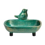 Sungmor Antique Green Bird Shaped Cast Iron Freestanding Soap Dish, 1 Count