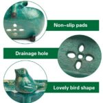 Sungmor Antique Green Bird Shaped Cast Iron Freestanding Soap Dish, 1 Count