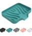 Sunshinehomely Silicone Sink Sponge Holder, Sponge Holder for Kitchen Sink, Silicone Bathroom Soap Dishes with Drain Spout, Silicone Dish Soap Tray, Shower Soap Holder, Kitchen...