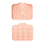 Sunshinehomely Silicone Sink Sponge Holder, Sponge Holder for Kitchen Sink, Silicone Bathroom Soap Dishes with Drain Spout, Silicone Dish Soap Tray, Shower Soap Holder, Kitchen...