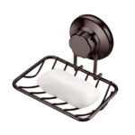 Super Powerful Vacuum Suction Cup Shower Soap Dish - Strong Rustproof Stainless Steel Soap Saver Sponge Holder for Bathroom & Kitchen Sink