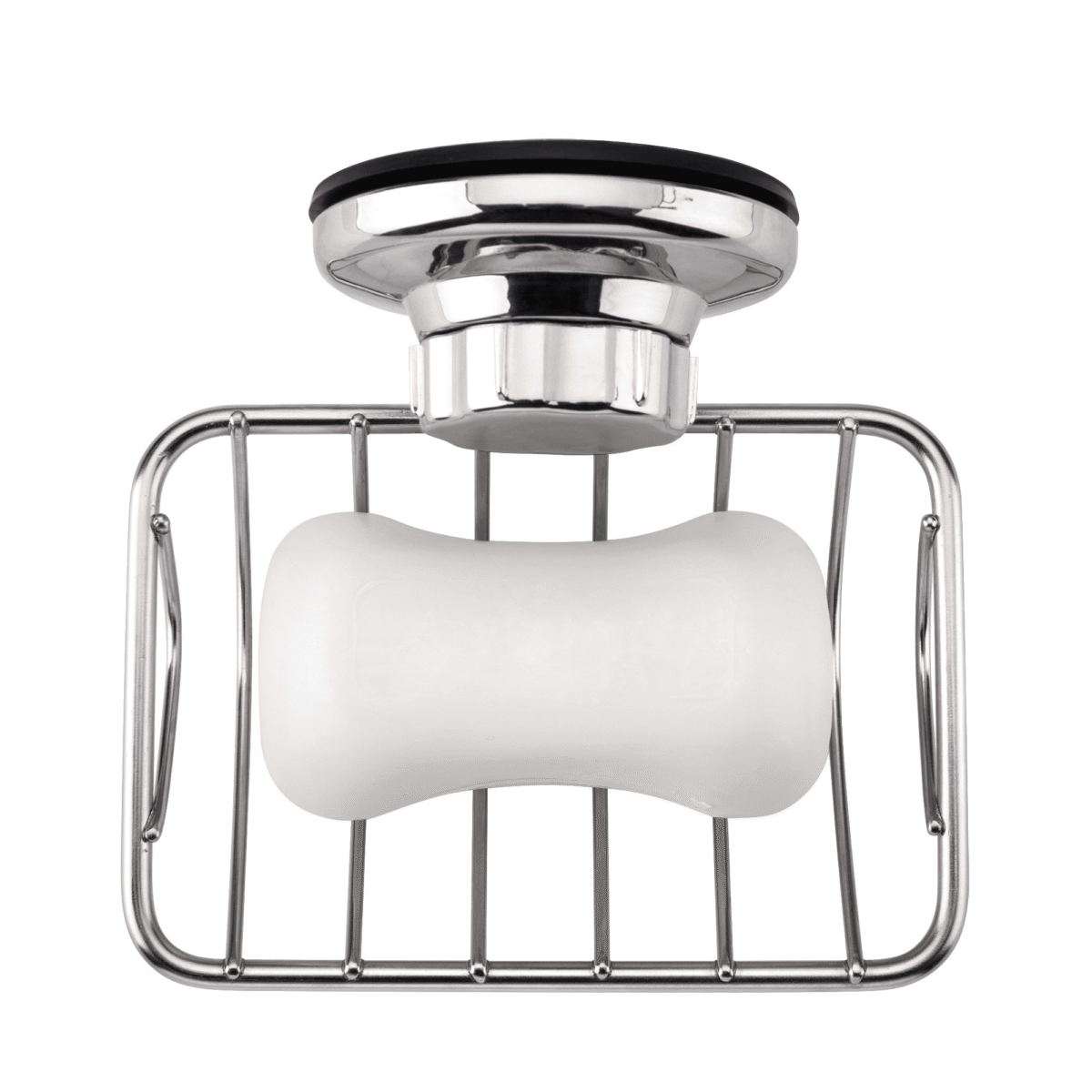 Super Powerful Vacuum Suction Cup Shower Soap Dish - Strong Rustproof Stainless Steel Soap Saver Sponge Holder for Bathroom & Kitchen Sink