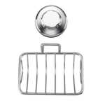 Super Powerful Vacuum Suction Cup Shower Soap Dish - Strong Rustproof Stainless Steel Soap Saver Sponge Holder for Bathroom & Kitchen Sink