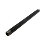 Supply Giant 1260PBLK Black Steel Pipe, Schedule 40 Threaded Fitting, 1/2 In. x 60 In.