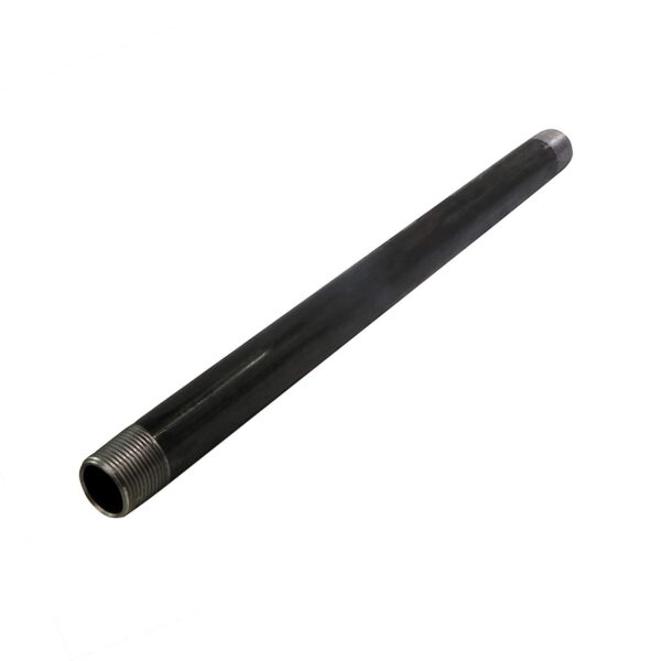 Supply Giant 1260PBLK Black Steel Pipe, Schedule 40 Threaded Fitting, 1/2 In. x 60 In.