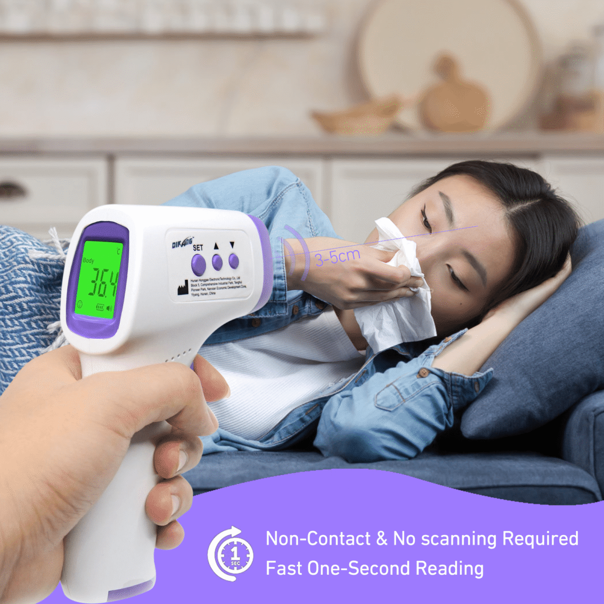 SUPTREE Non-Contact Digital Infrared Forehead Thermometer for Adult Body
