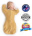 SwaddleDesigns Transitional Swaddle Sack, Arms Up Swaddle with Half-Length Sleeves & Mitten Cuffs, Easy Transition Swaddle Sleep Sack, Small, 0-3 Months, 6-14 lb, Heathered Gold