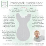 SwaddleDesigns Transitional Swaddle Sack with Arms Up Half-Length Sleeves and Mitten Cuffs, Better Sleep for Baby Girl, Tiny Triangles Shimmer, Pink, Medium, 3-6 Mo, 14-21 lbs