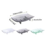SWSUSN Modern Soap Dish - 5.8 x 3.5 Inches - Durable Ceramic Bar Soap Holder with Soap Saver Ridges, Non Slip Feet - Soap Dish for Shower, Bathroom and Kitchen