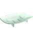 SWSUSN Modern Soap Dish - 5.8 x 3.5 Inches - Durable Ceramic Bar Soap Holder with Soap Saver Ridges, Non Slip Feet - Soap Dish for Shower, Bathroom and Kitchen