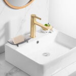 SWSUSN Modern Soap Dish - 5.8 x 3.5 Inches - Durable Ceramic Bar Soap Holder with Soap Saver Ridges, Non Slip Feet - Soap Dish for Shower, Bathroom and Kitchen