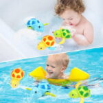 Syenll Baby Bath Toys, 3 Pack Swimming Turtle Bath Toys for Toddlers, Bathtub Wind up Water Toy for 1 2 3 4 5 Year Old Child Kids