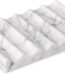 TABHOUKIT Luxury Marble Soap Dish Tray,Rectangle Stone Marble Soap Tray,Self Draining Soap Holder for Bathroom, Kitchen (Carrara White)